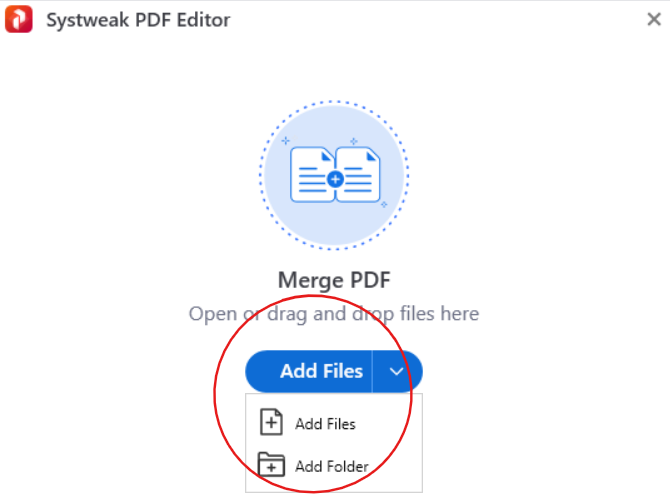 Merge PDF: Add Files, Add Folder