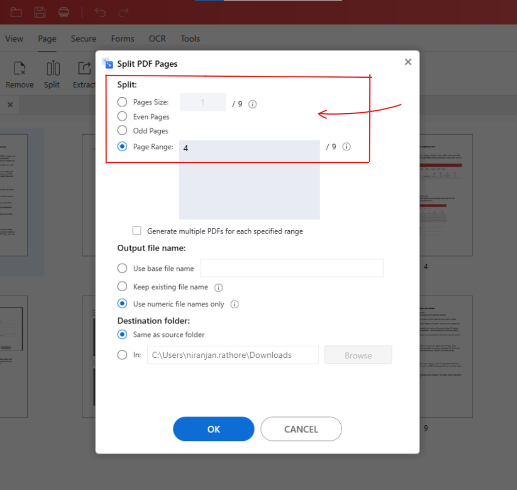 Split PDF by Page Range or Page Size or Even Pages or Odd Pages.