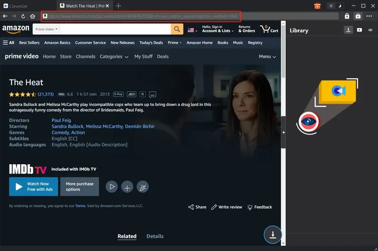 CleverGet Amazon Downloader, The Heat on Prime Video.