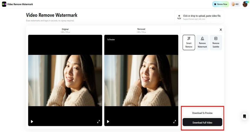 X-Design Video Watermark Remover -Smart Remove Watermarks and Logos in Seconds - Download Full Video.