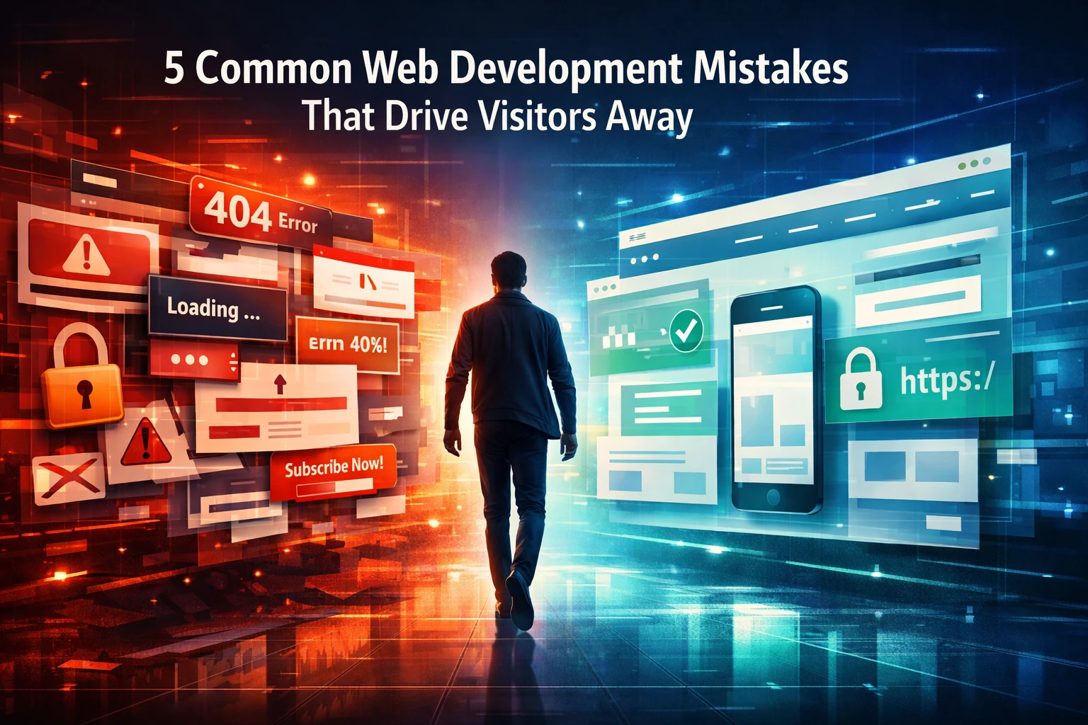 Website Develop Mistake 5 Common Web Development Mistakes That Drive Visitors Away