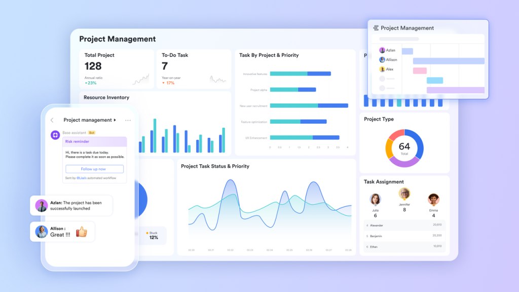 Lark superapp project management tool. Modern Lark superapp interface showing integrated project management, approvals, and real-time collaboration dashboard with workflow tracking, team communication, and task visibility features for continuous performance management.