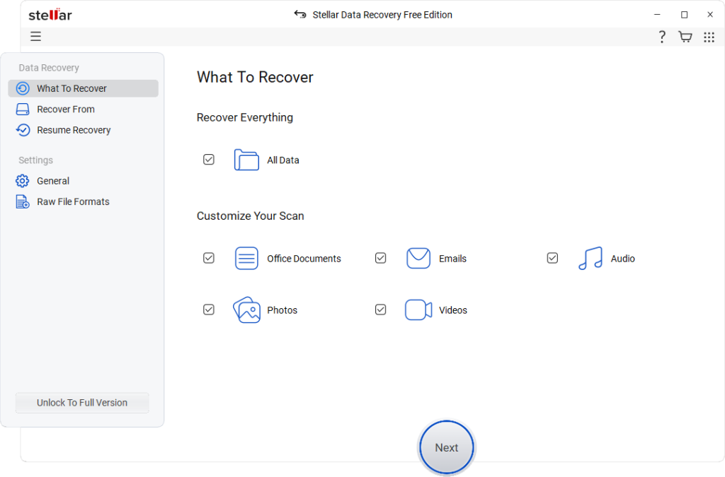 Stellar Data Recovery Free Edition