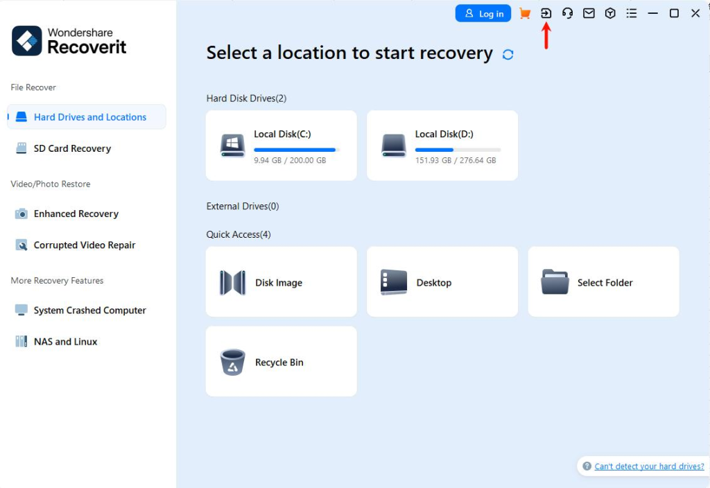 Wondershare Recoverit data recovery software