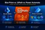Blue Prism vs. UiPath vs. Power Automate: Comparison of the leading RPA platforms to help businesses choose the right automation solution based on governance, AI capabilities, scalability, and Microsoft integration.