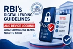 Featured image of RBI digital lending guidelines and device locking compliance, showing a secured smartphone with a lock and compliance checklist representing regulated recovery mechanisms, borrower consent, audit trails, and fintech lending regulations for NBFCs and banks in India.