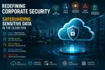 Redefining Corporate Security: Safeguarding Sensitive Data in the Cloud Era featuring cloud security, data encryption, access control, continuous monitoring, zero trust, DevSecOps, governance, compliance, cybersecurity, and secure cloud infrastructure.