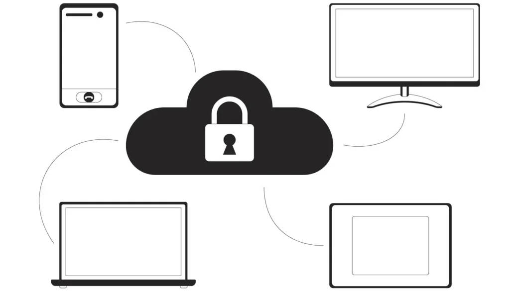 Cloud Security and IT Consolidation Under a Single Integrator Cloud security connecting computers and devices under a single IT integrator