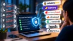Top 7 personal data removal services in 2026 shown on a laptop, with privacy protection, data deletion, monitoring, and seven leading service logos.